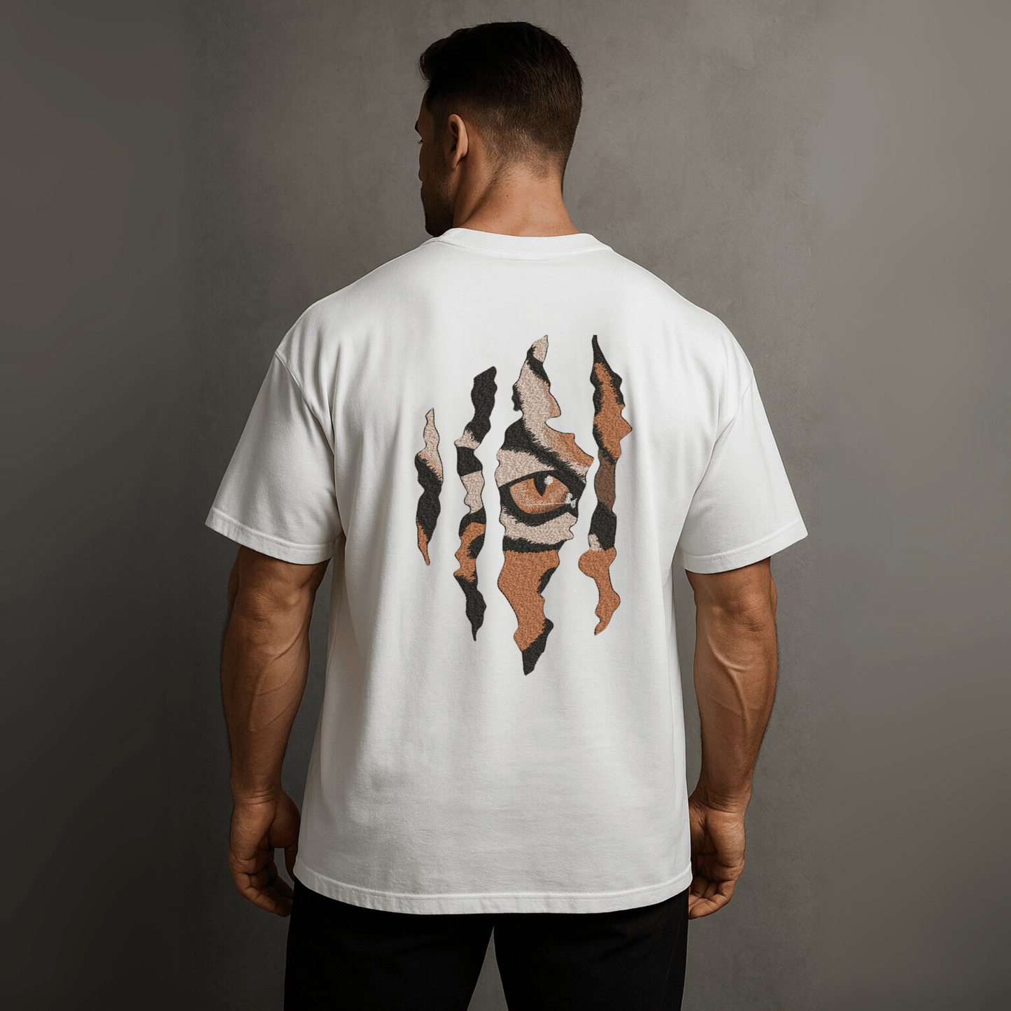 "DASHYDOZE Premium Oversized White T-Shirt – Unisex Streetwear with Logo & Graphic Back Print" - Dashydoze