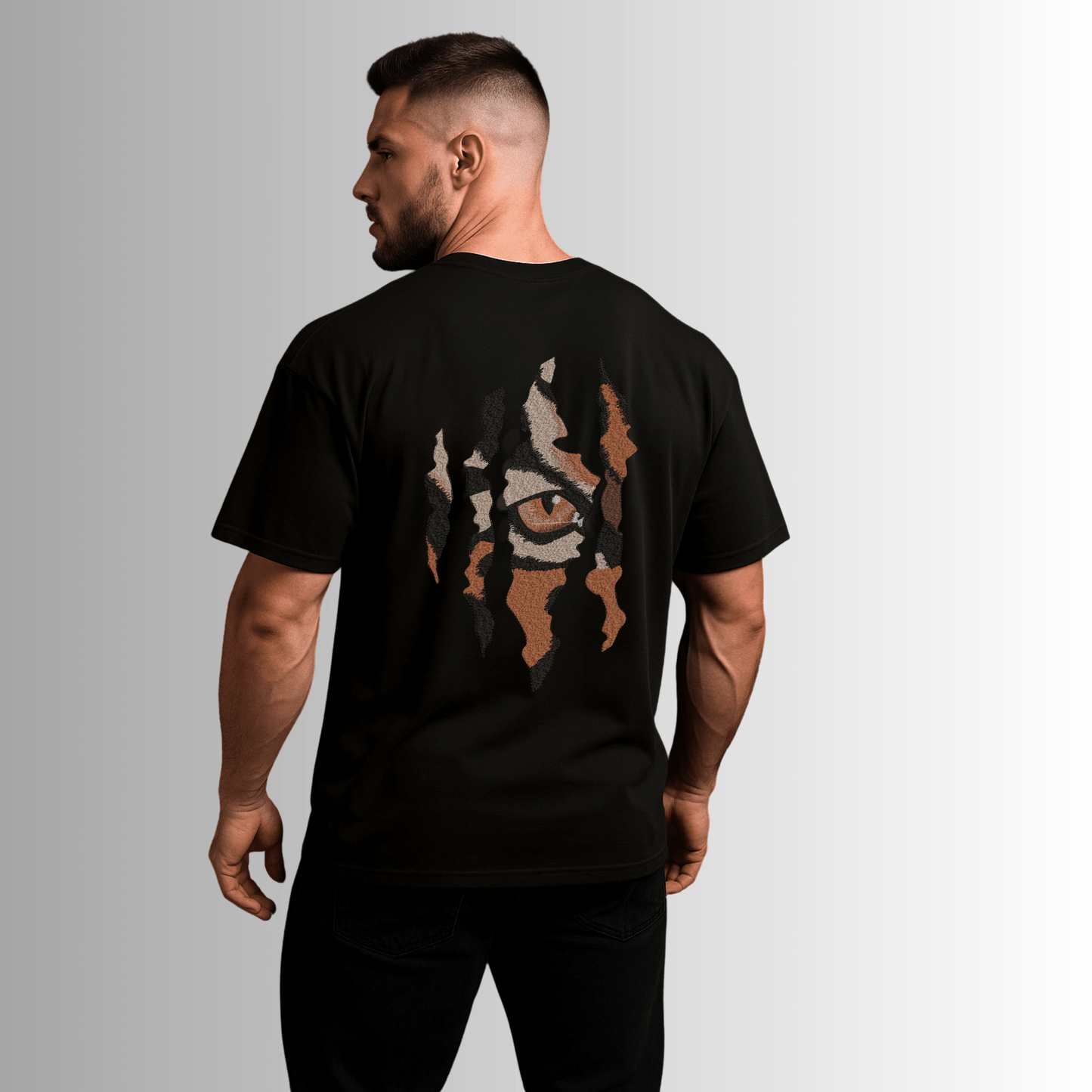 "DASHYDOZE Premium Black Oversized T-Shirt – Unisex Streetwear with Logo & Graphic Back Print" - Dashydoze