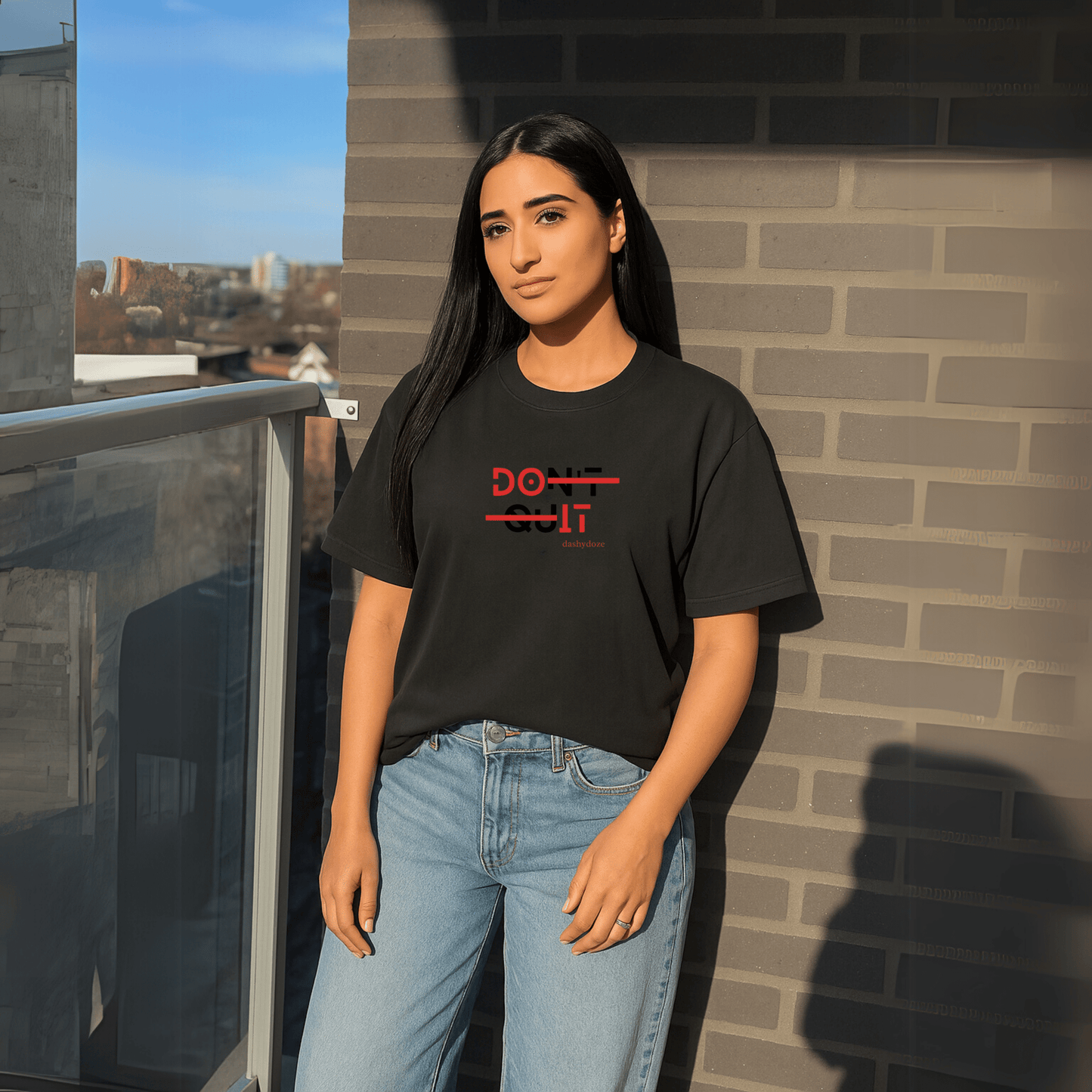 Dashydoze Oversize Unisex T-Shirt - Soft Black Streetwear Essential - Dashydoze