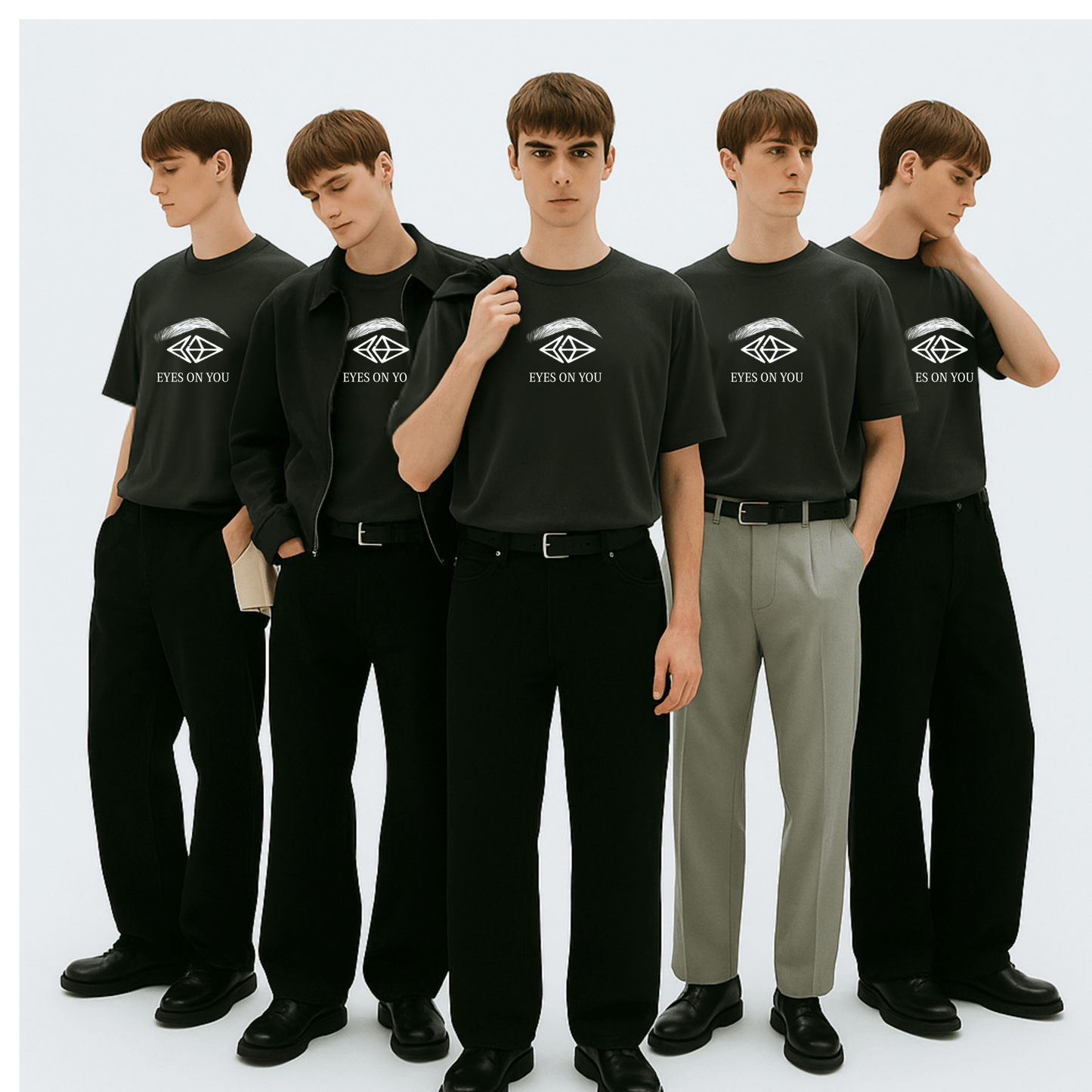 Visionary Gaze Black T-Shirt - Dashydoze Oversized Unisex Fit - Dashydoze