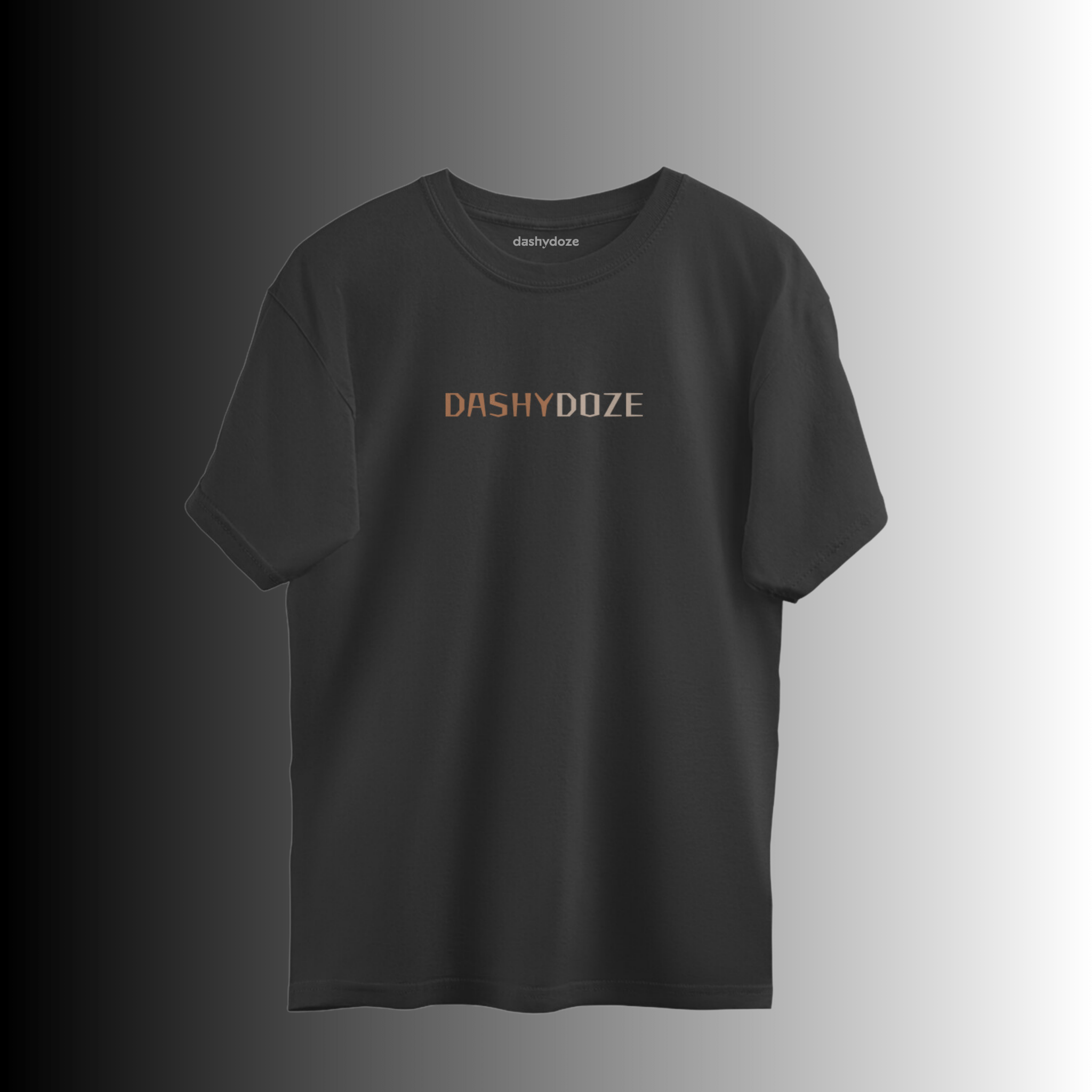 "DASHYDOZE Premium Black Oversized T-Shirt – Unisex Streetwear with Logo & Graphic Back Print" - Dashydoze