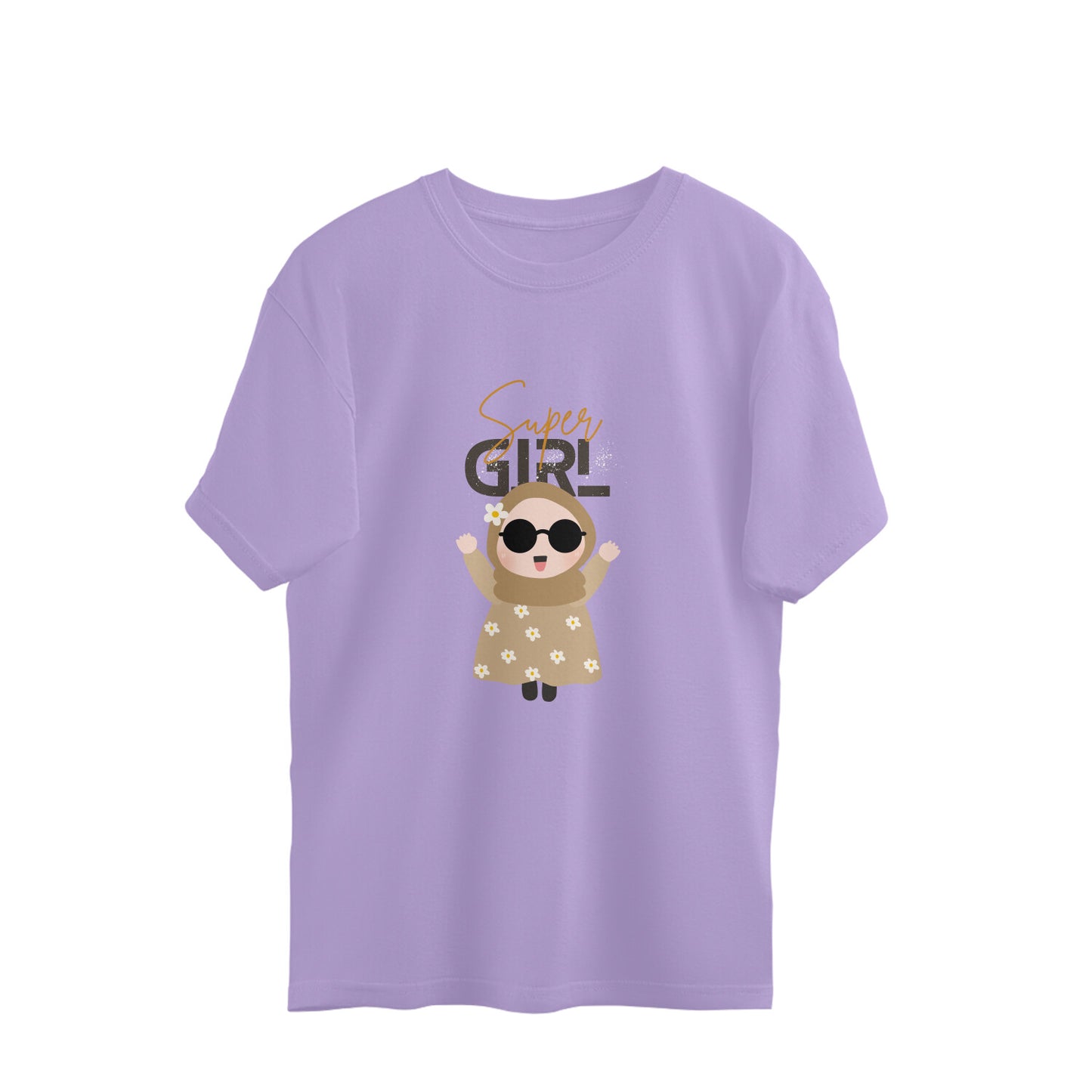 Printrove Super Girl Oversize Tee - Stylish & Comfortable Cotton T-Shirt - Dashydoze