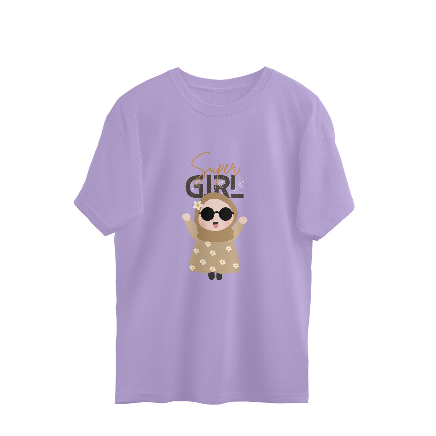 Printrove Super Girl Oversize Tee - Stylish & Comfortable Cotton T-Shirt - Dashydoze