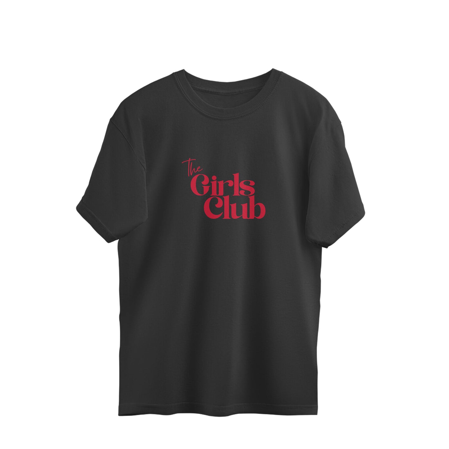 Printrove Girls Club Drop Shoulder T-Shirt - Oversized, Comfortable Fit - Dashydoze